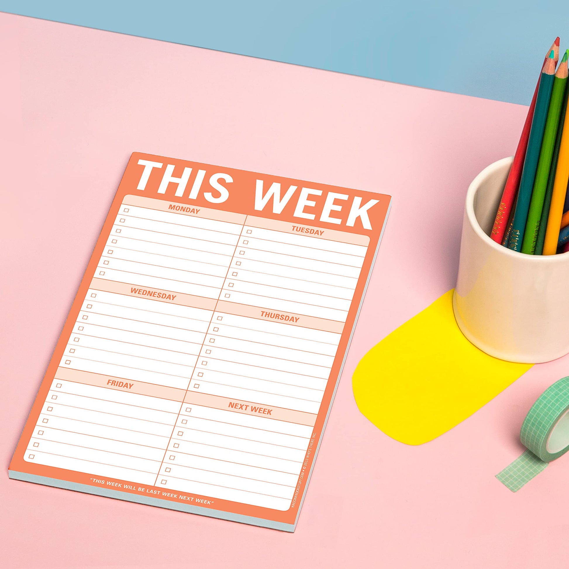 Knock Knock This Week Note Pad 6 x 9-inches