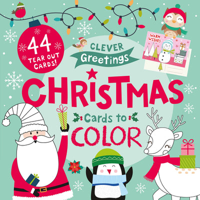 Christmas Cards to Color: 44 Tear Out Cards! (Clever Greetings)