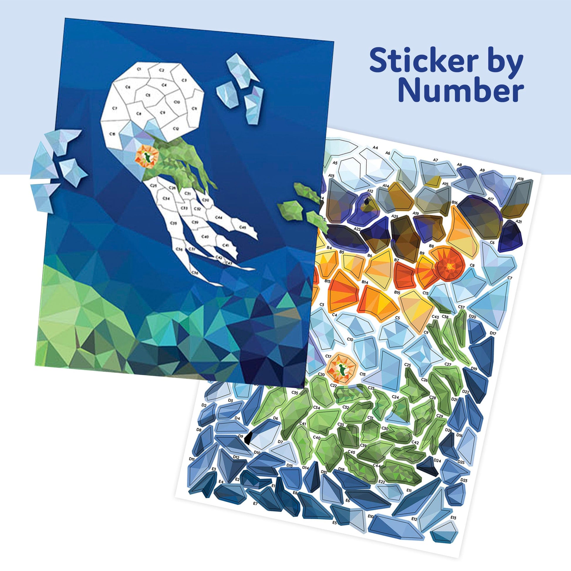 Sticker By Number Adorable Animals Book for All Ages, Sticker Mosaics for Fun and Relaxation, Sticker Books for Adults with Tear-Out Pages