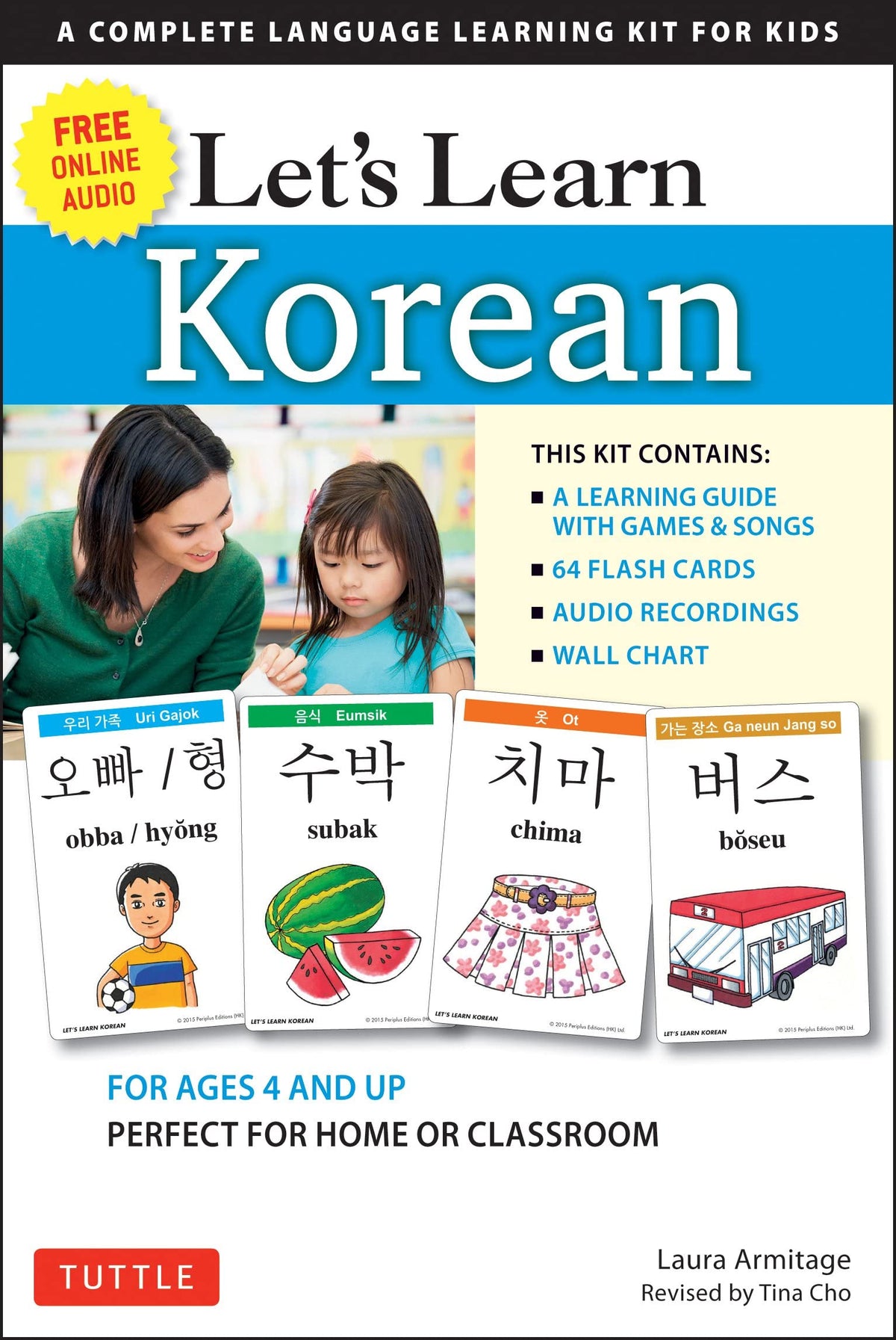 Let's Learn Korean Kit: 64 Basic Korean Words and Their Uses (Flash Cards, Free Online Audio, Games & Songs, Learning Guide and Wall Chart)