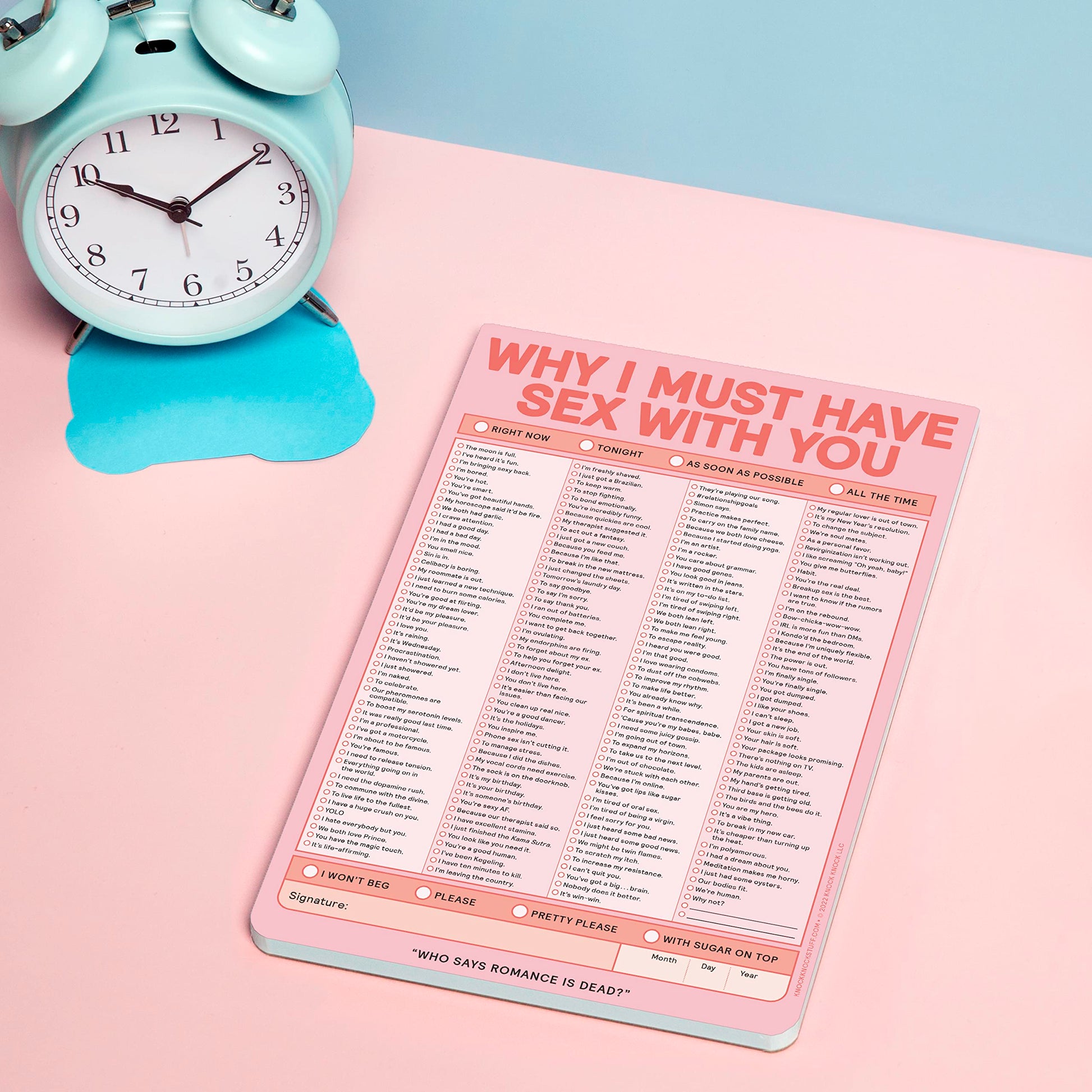Knock Knock Why I Must Have Sex With You Checklist Pad (Second Edition) (Knock Knock Pads)