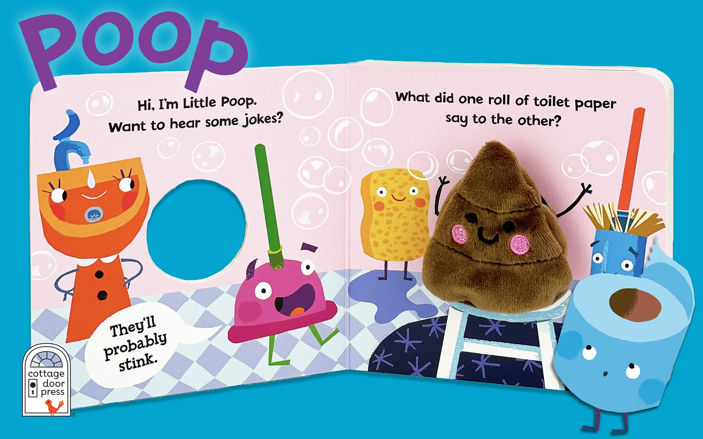 Poop! - Funny Finger Puppet Board Book Encouraging Potty Training, Ages 1-4 (Children's Interactive Finger Puppet Board Book)