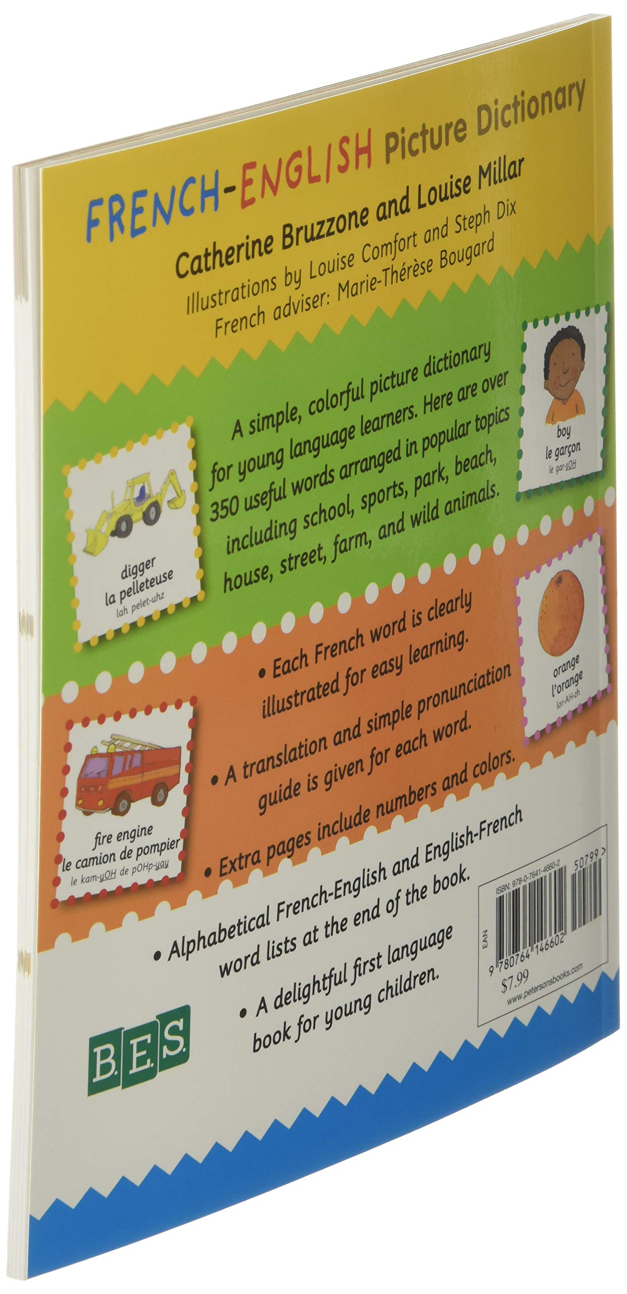 French-English Picture Dictionary: Learn French for Kids, 350 Words with Pictures! (Books For Toddlers 1-3, Learning books, Homeschool Supplies) (First Bilingual Picture Dictionaries)