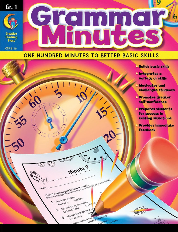 Creative Teaching Press Grammar Minutes Workbook, Grade 1
