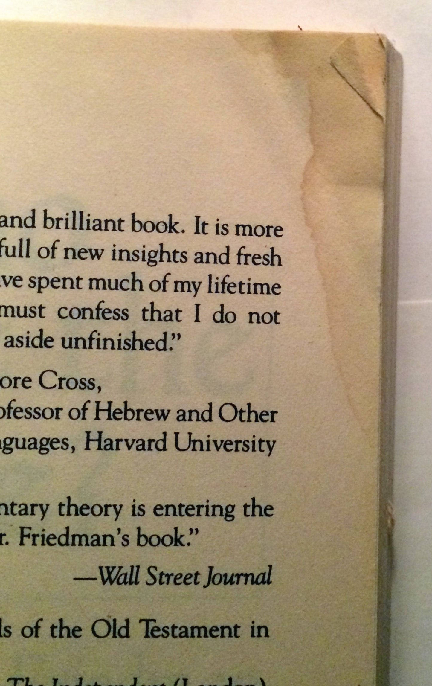 Who Wrote the Bible? by Richard Elliott Friedman