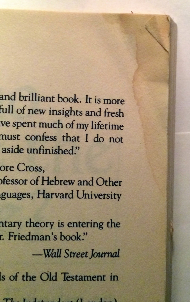 Who Wrote the Bible? — back cover