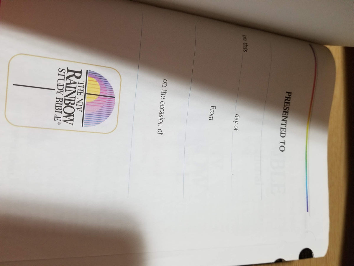 The Rainbow Study Bible New International Version/Genuine Bonded Leather