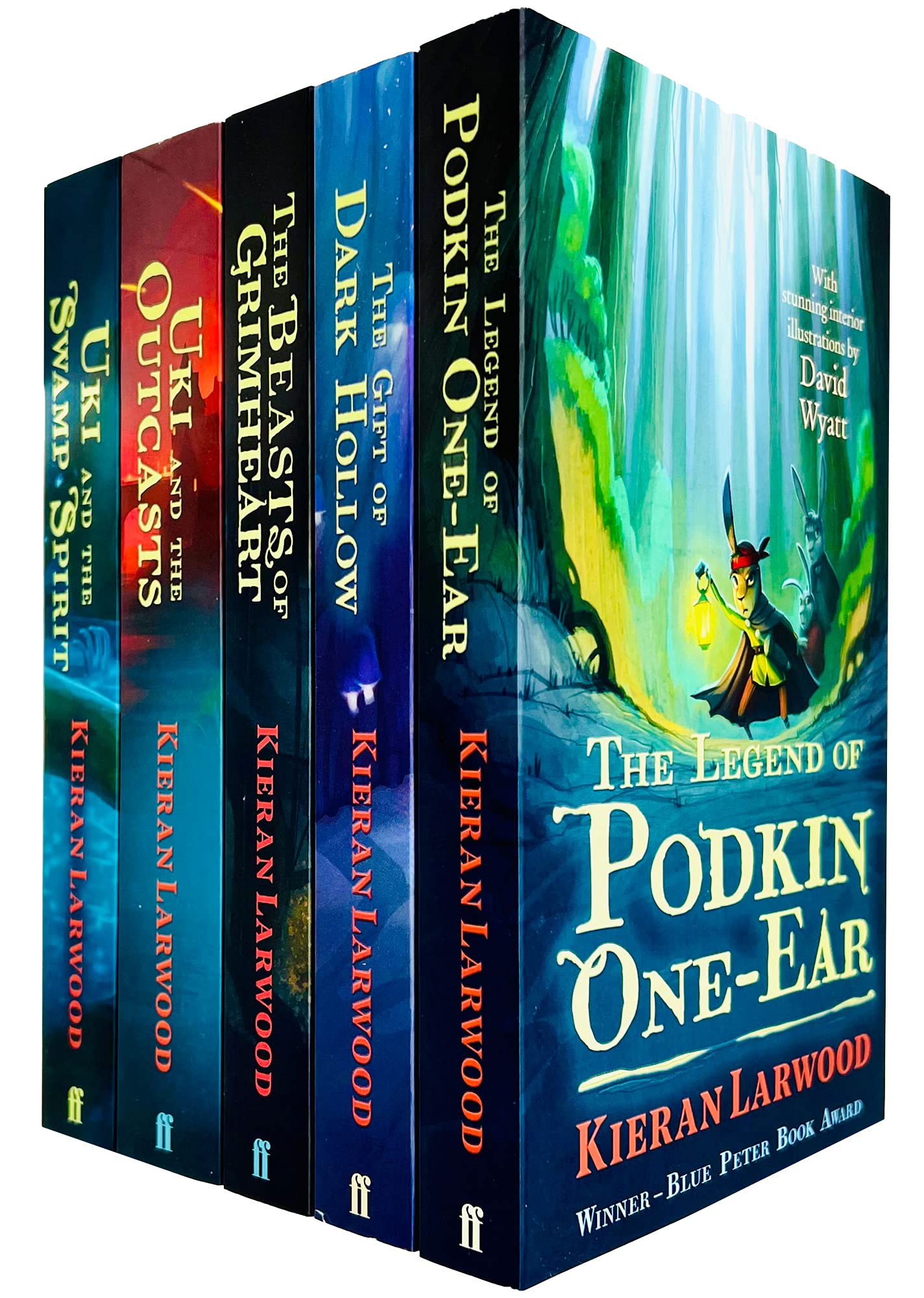 Five Realms Kieran Larwood Collection 4 Books Set (The Legend of Podkin One-Ear, Uki and the Outcasts, The Gift of Dark Hollow, The Beasts of Grimheart)