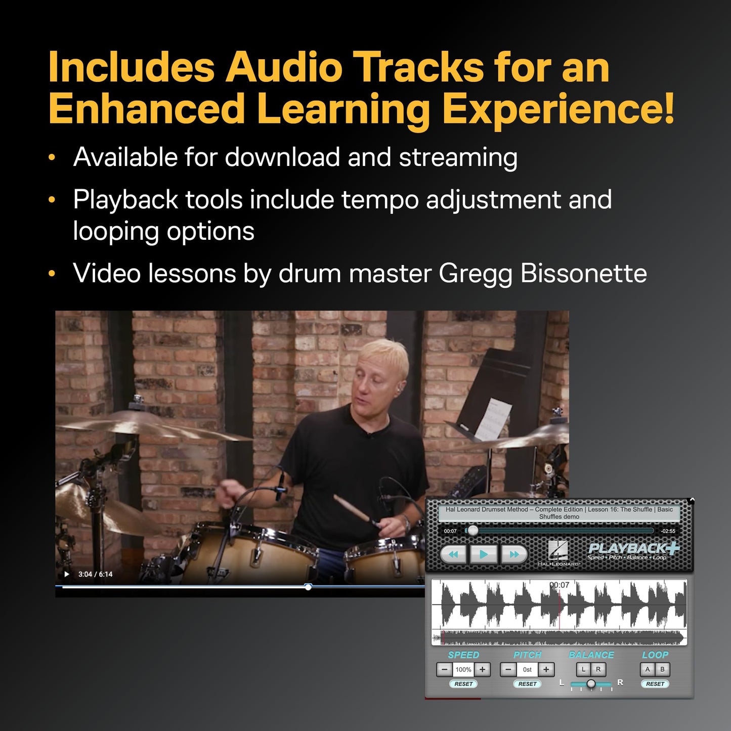Hal Leonard Drumset Method Complete Edition  Step-by-Step Drum Lessons for Beginners  Includes Books 1 and 2 with Video and Audio  Drum Instruction Book for Students, Teachers, and Self-Learners