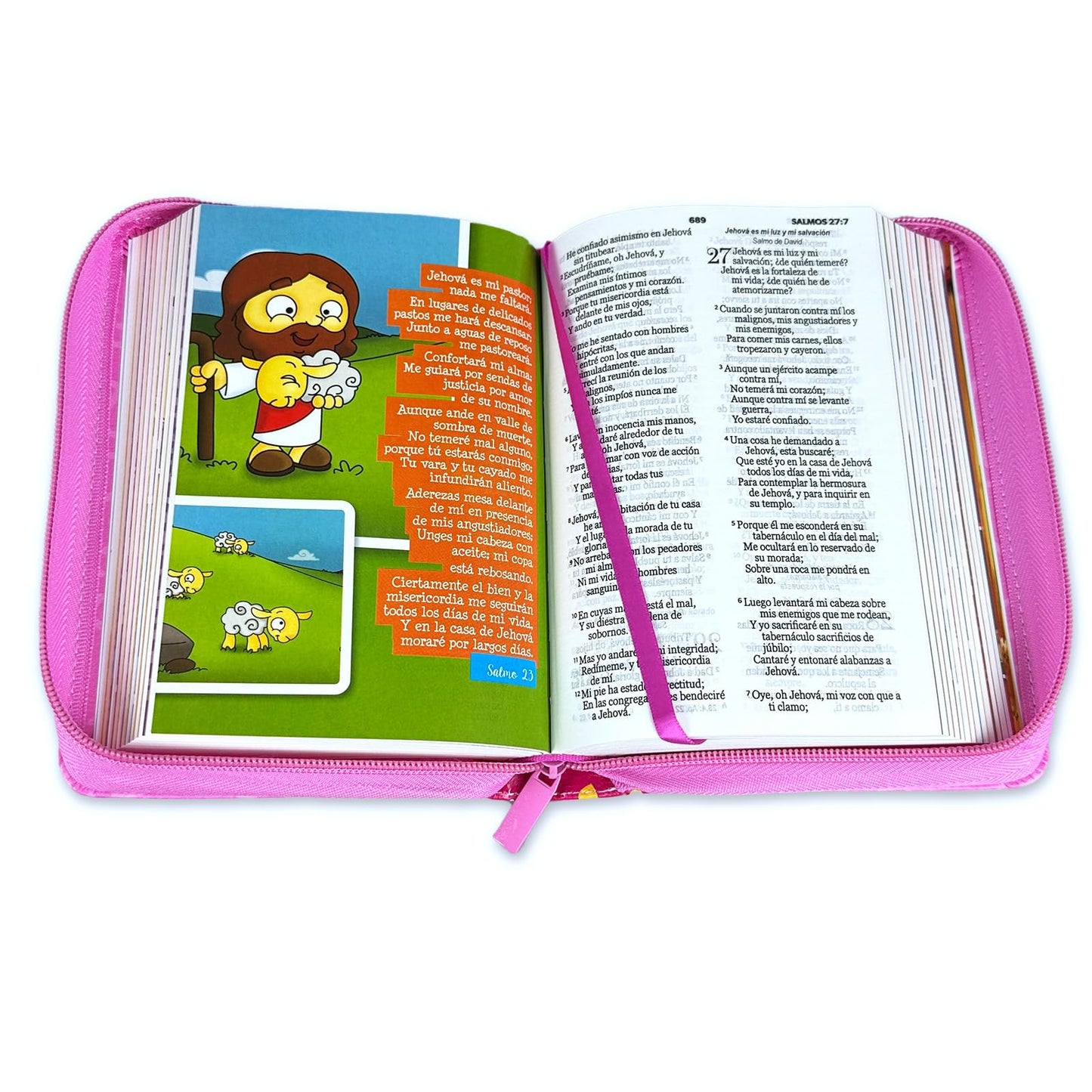 Biblia para Nias Mi Gran Viaje - Reina Valera 1960 imit piel acolchonada multicolor rosa