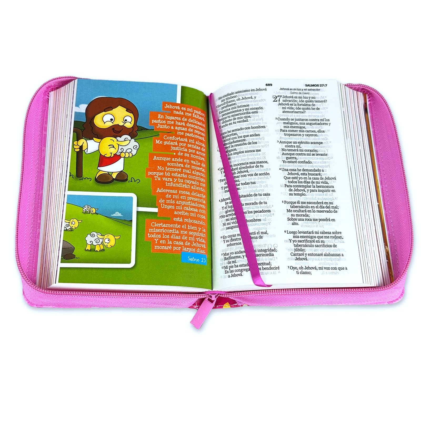 Biblia para Nias Mi Gran Viaje - Reina Valera 1960 imit piel acolchonada multicolor rosa
