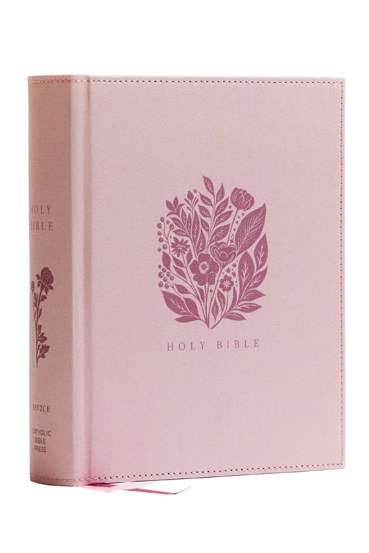 RSV2CE Catholic Bible, Journal Edition, Pink Cloth over Board, Comfort Print