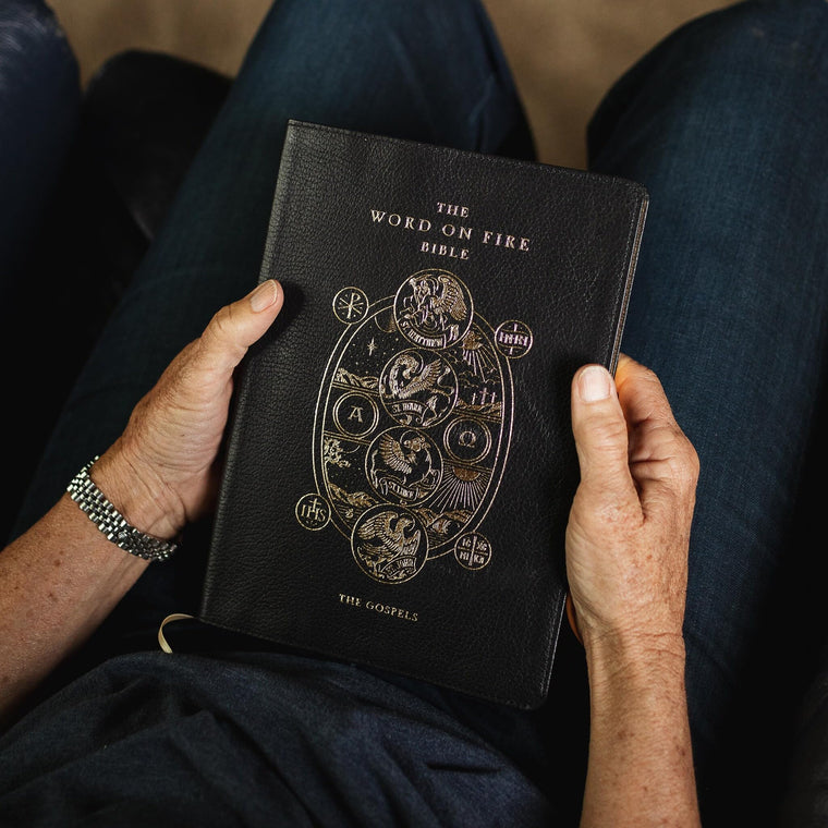 The Word on Fire Bible (Volume I): The Gospels (Leather) — back cover