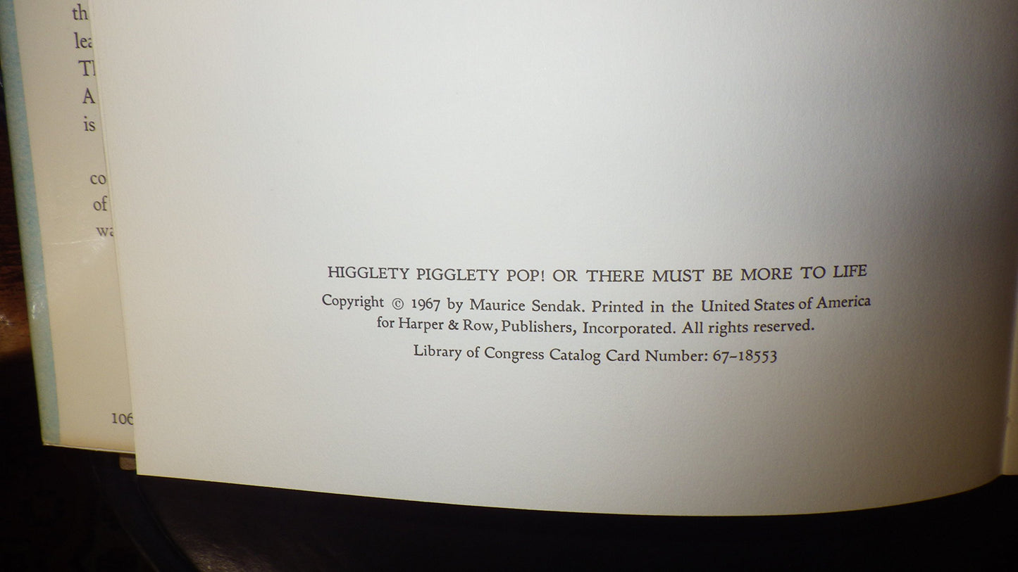 Higglety Pigglety Pop! Or, There Must Be More to Life