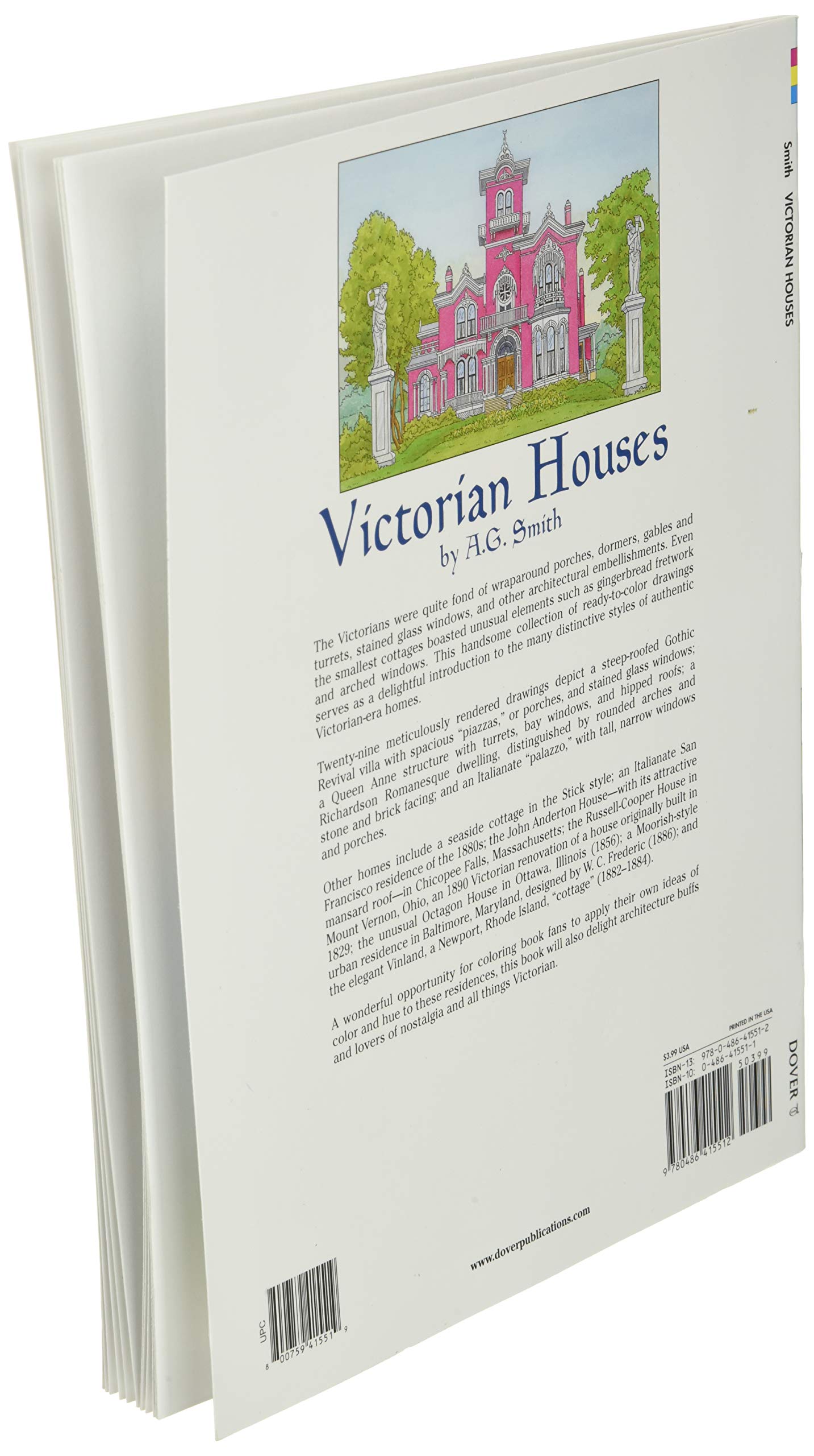 Victorian Houses Coloring Book (Dover American History Coloring Books)