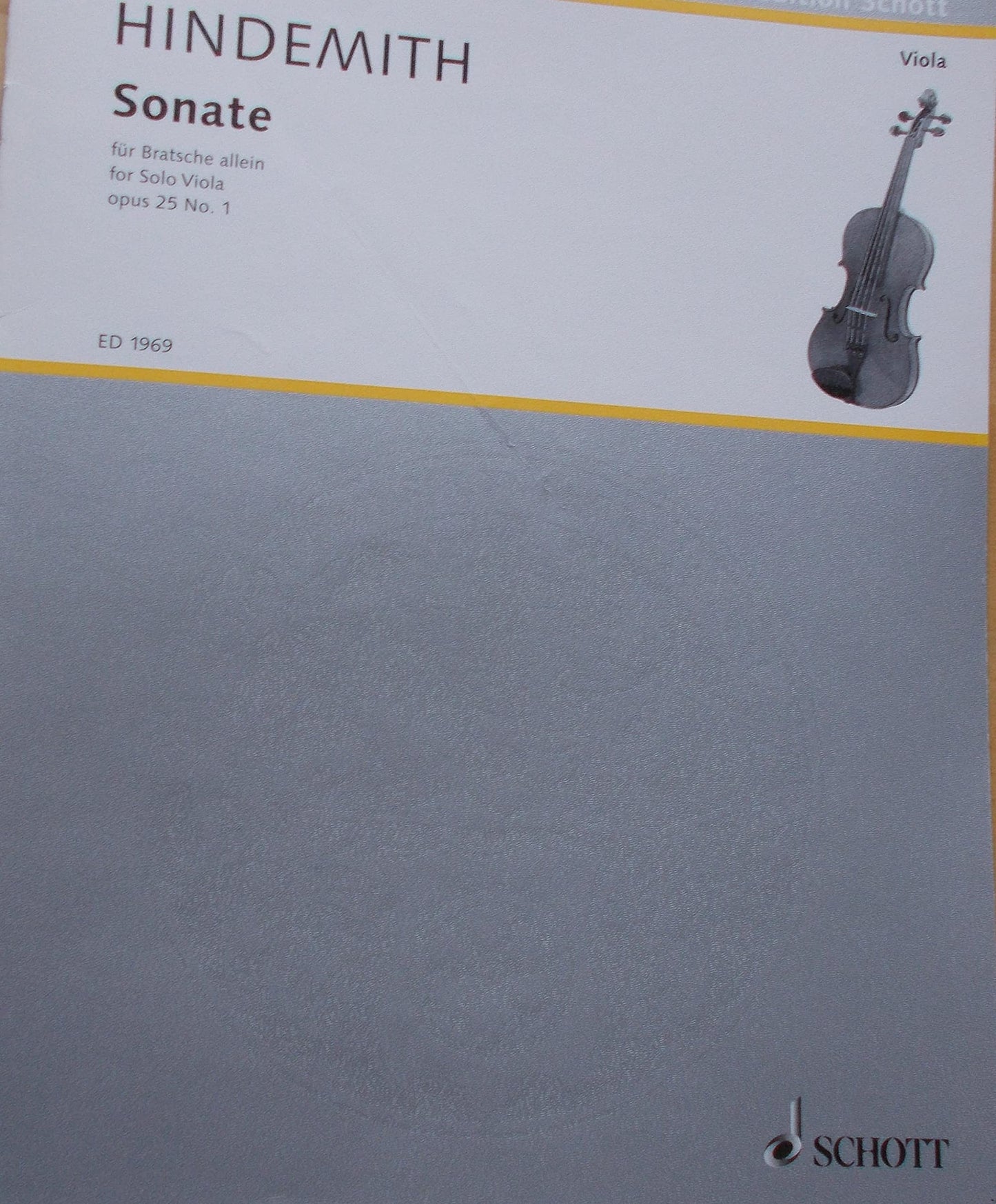 Sonata, Op. 25, No. 1 (1922): for Solo Viola