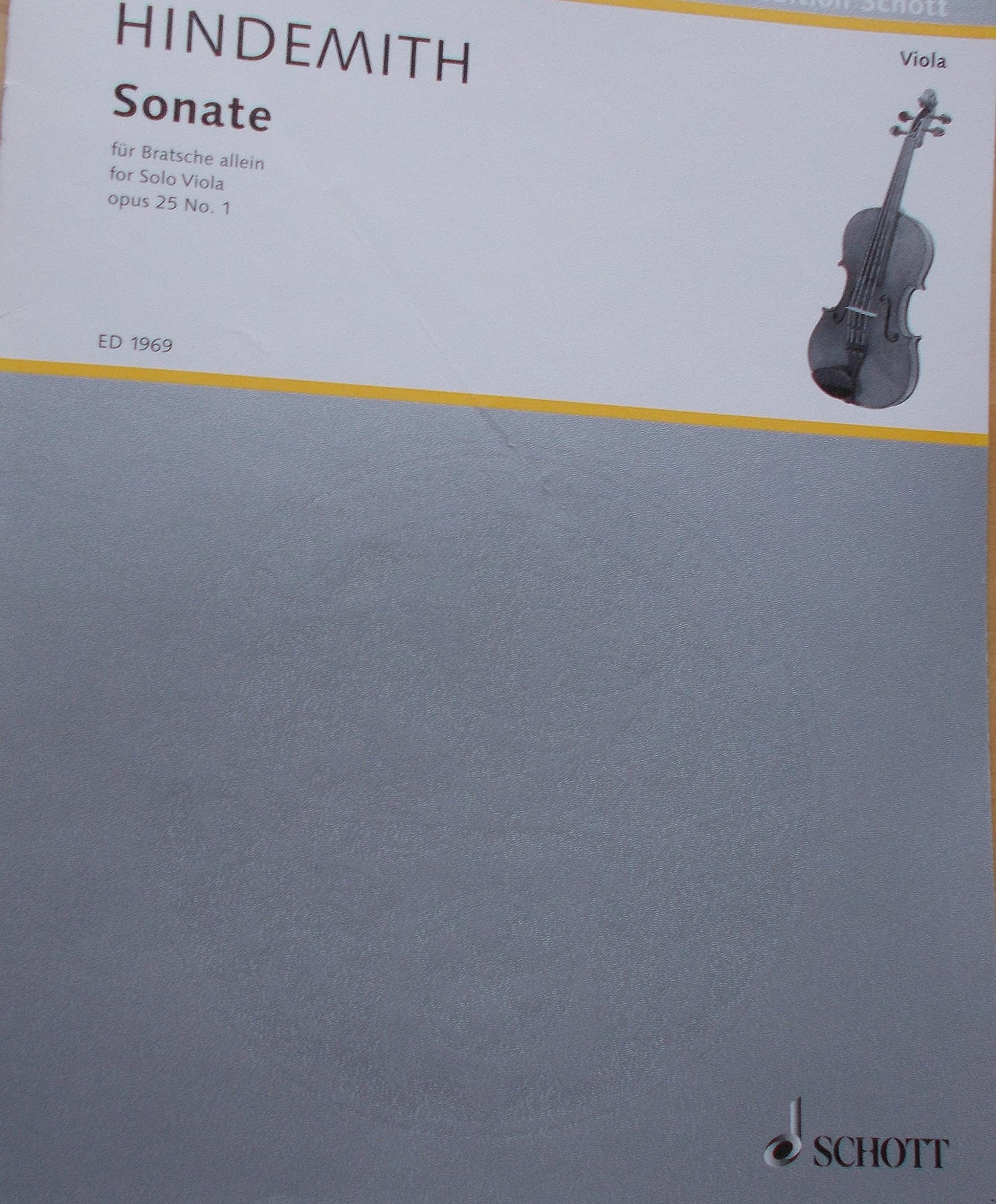 Sonata, Op. 25, No. 1 (1922): for Solo Viola