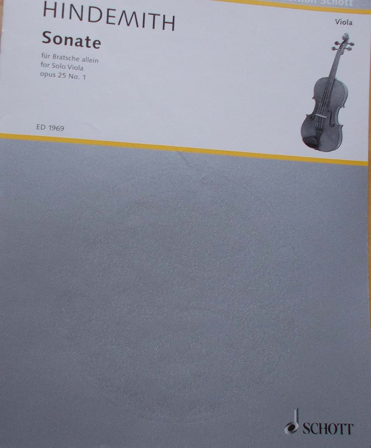 Sonata, Op. 25, No. 1 (1922): for Solo Viola