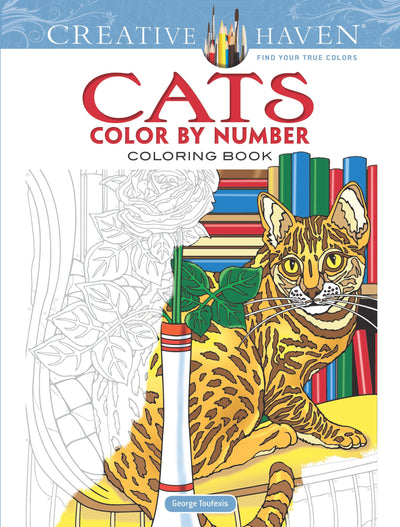 Creative Haven Cats Color by Number Coloring Book (Adult Coloring Books: Pets)