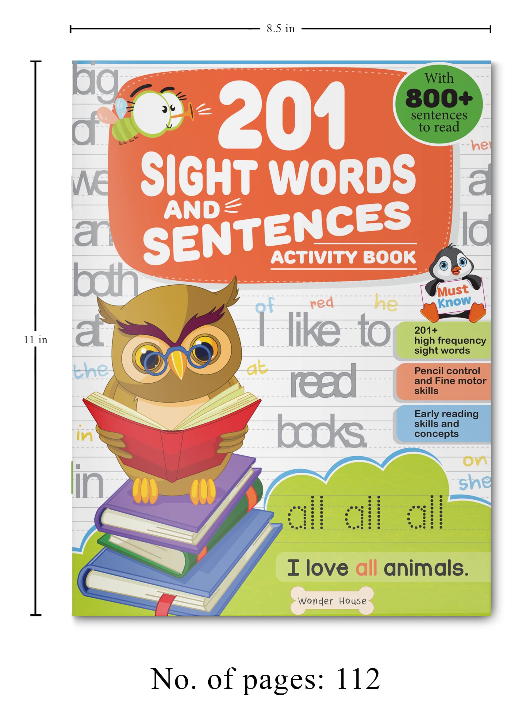 201 Sight Words And Sentence (With 800+ Sentences To Read): Activity Book For Children