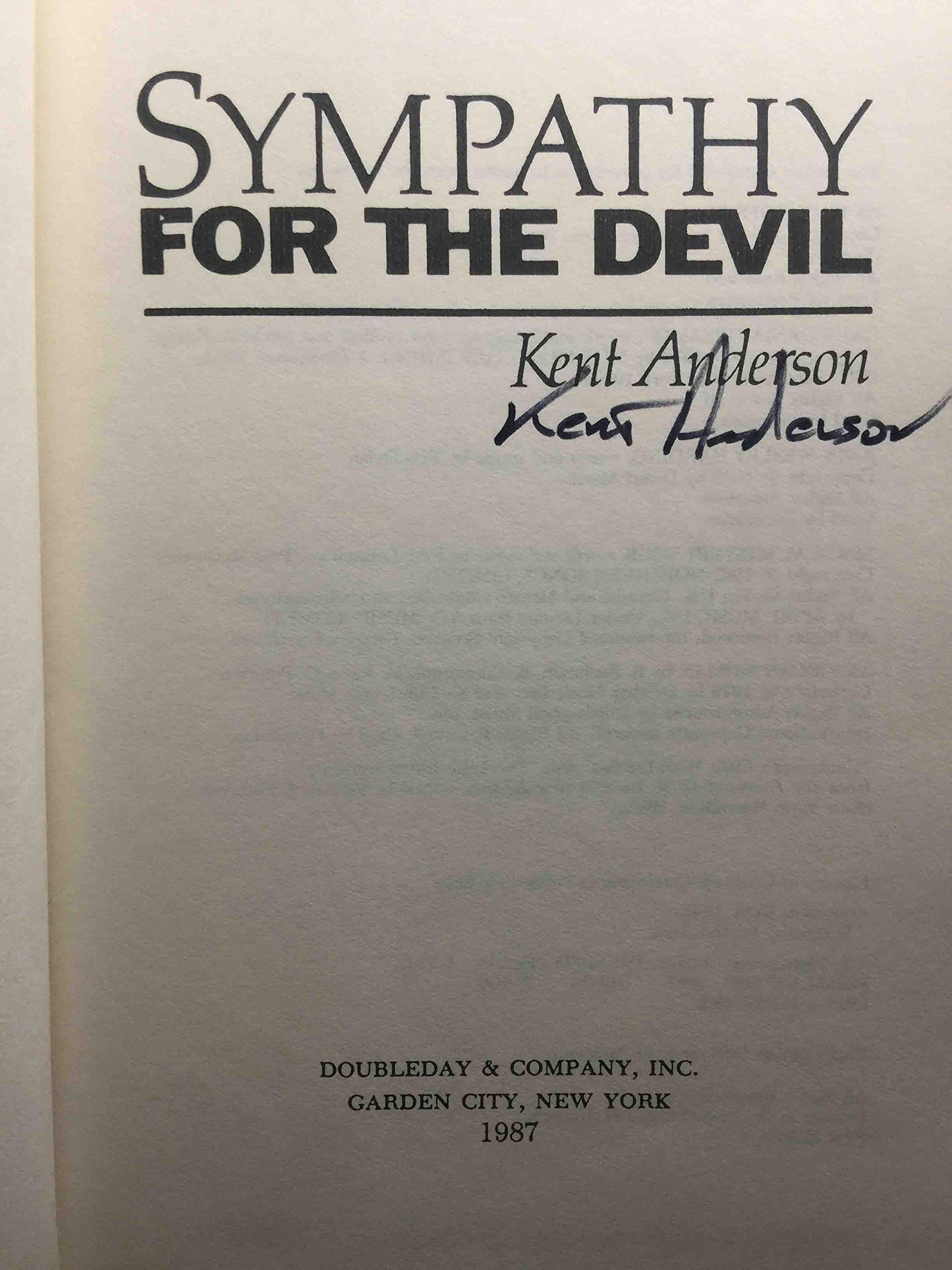 Sympathy for the Devil by Kent Anderson