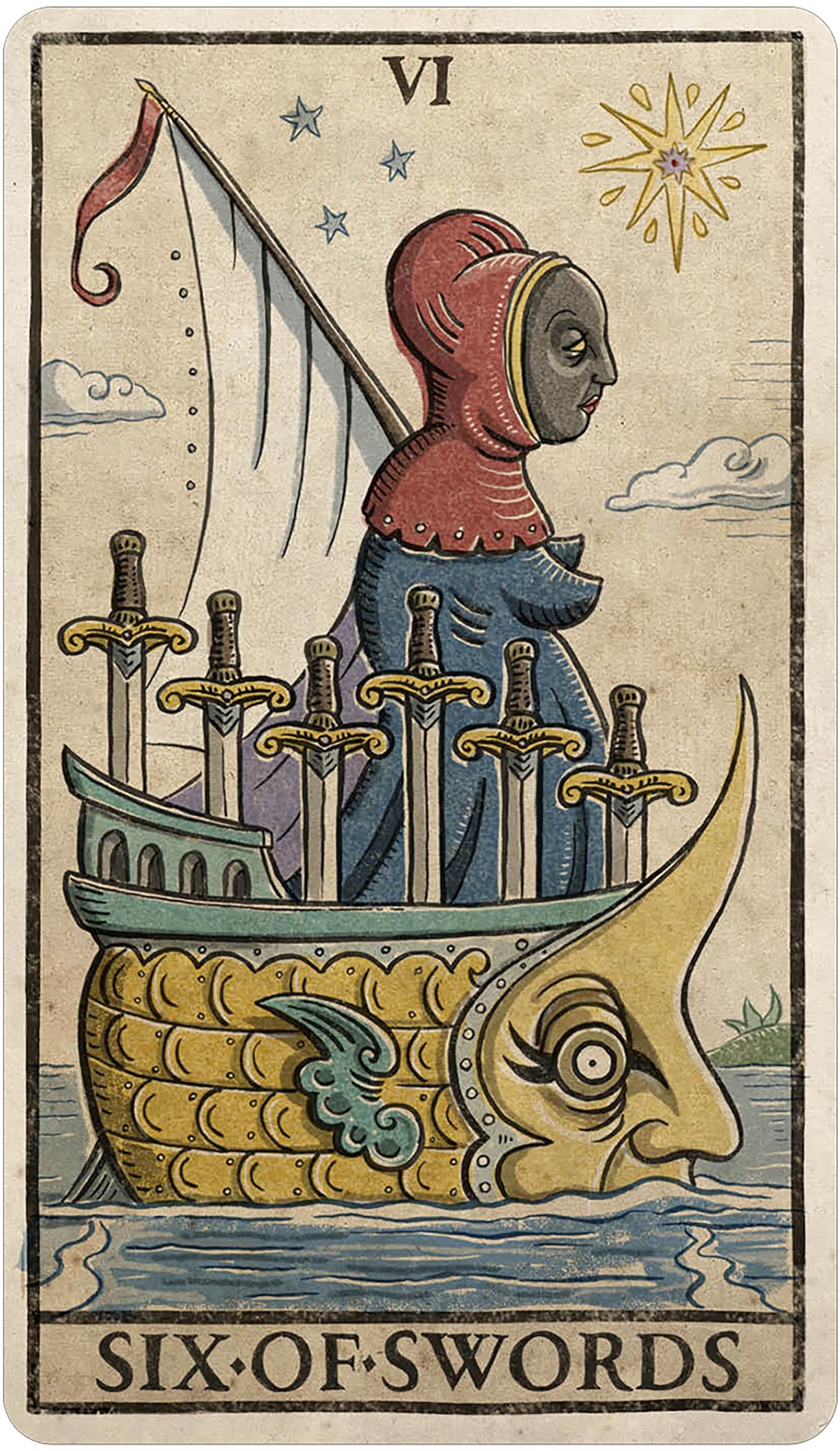 Trionfi Della Luna Tarot: Fully Illustrated 78-card Tarot Deck Inspired by Marseilles Style Tarot, Includes 68-Page Booklet of Card Meanings, Packaged in Premium Tuckbox, Insightful Tarot Readings