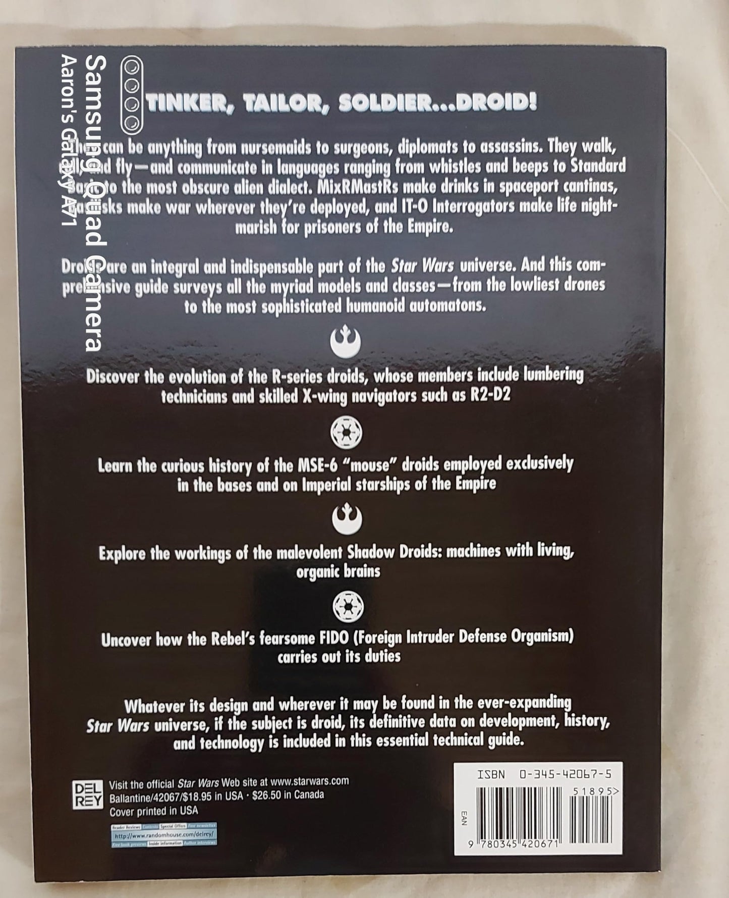 The Essential Guide to Droids (Star Wars) by Wallace, Daniel