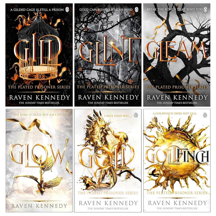 The Plated Prisoner Series 6 Books Collection Set By Raven Kennedy (Gild, Glint, Gleam, Glow, Gold & Goldfinch)