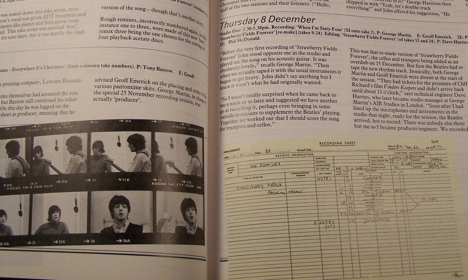 The Beatles: Recording Sessions: The Official Abbey Road Studio Session Notes, 1962-1970