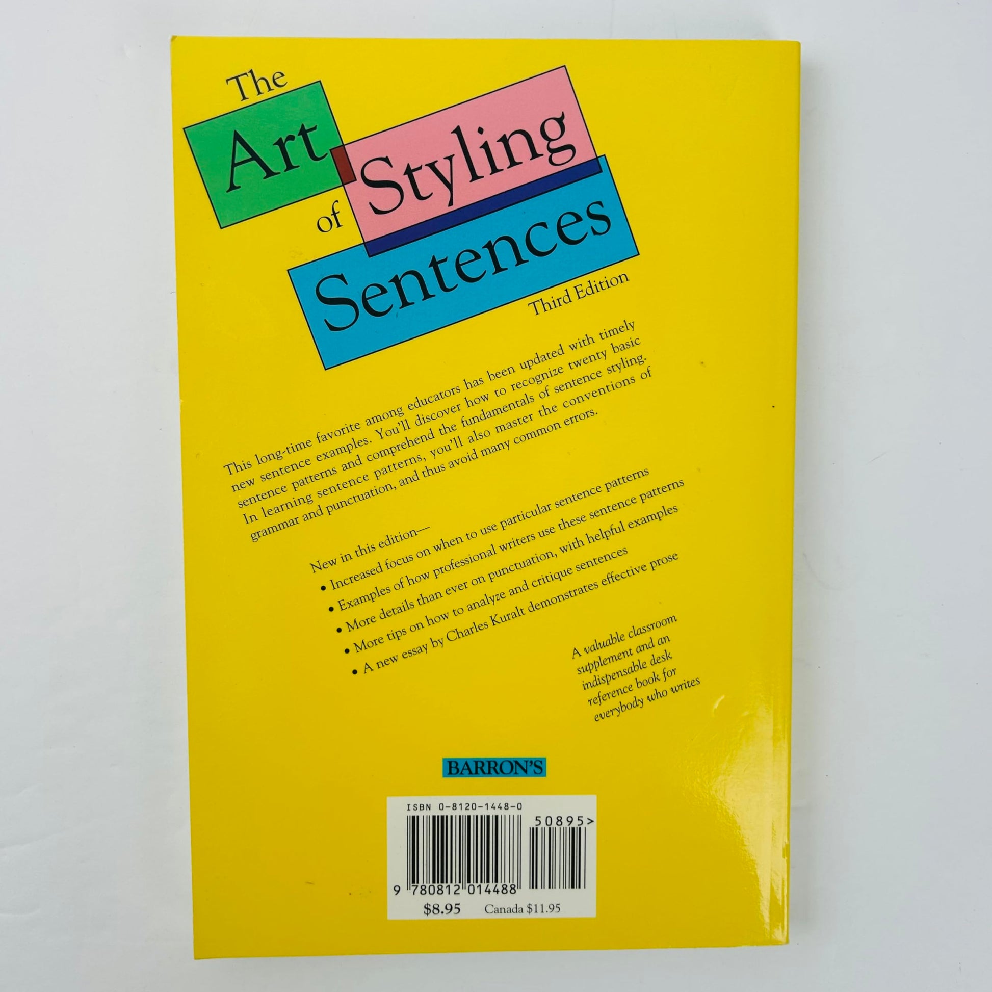 The Art of Styling Sentences: 20 Patterns for Success