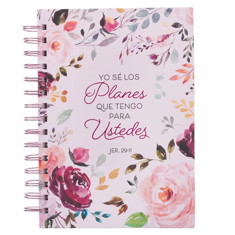Diario Espiral Rosado Floral Los Planes Jer. 29:11 (Spanish Edition)