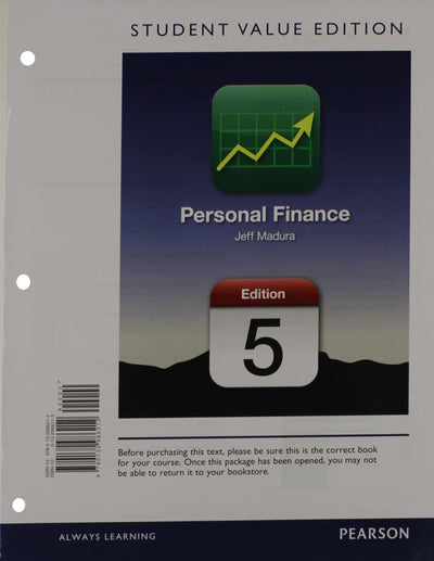 Personal Finance, Student Value Edition (5th Edition) (The Pearson Series in Finance)