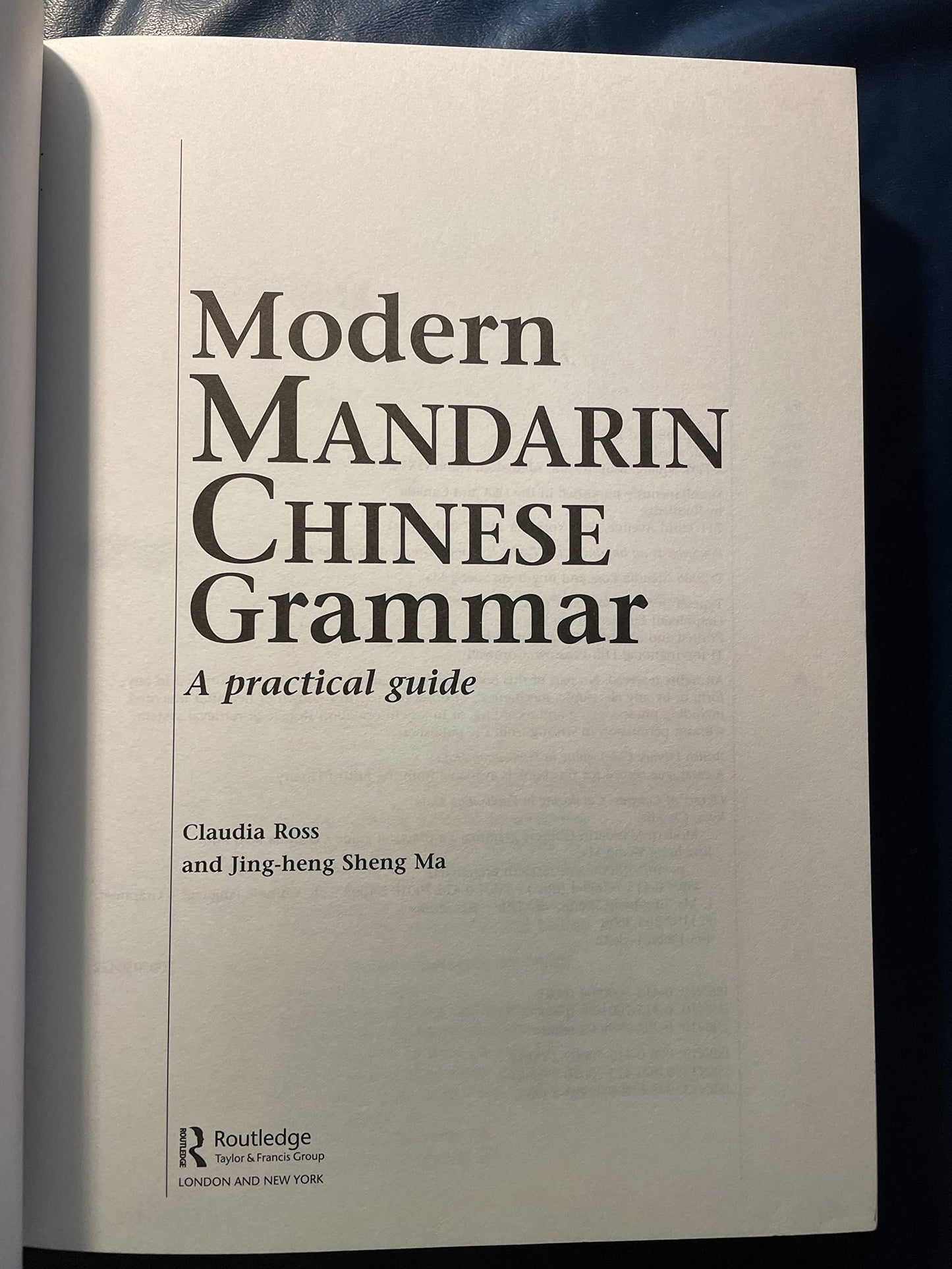 Modern Mandarin Chinese Grammar (Modern Grammars) by Claudia