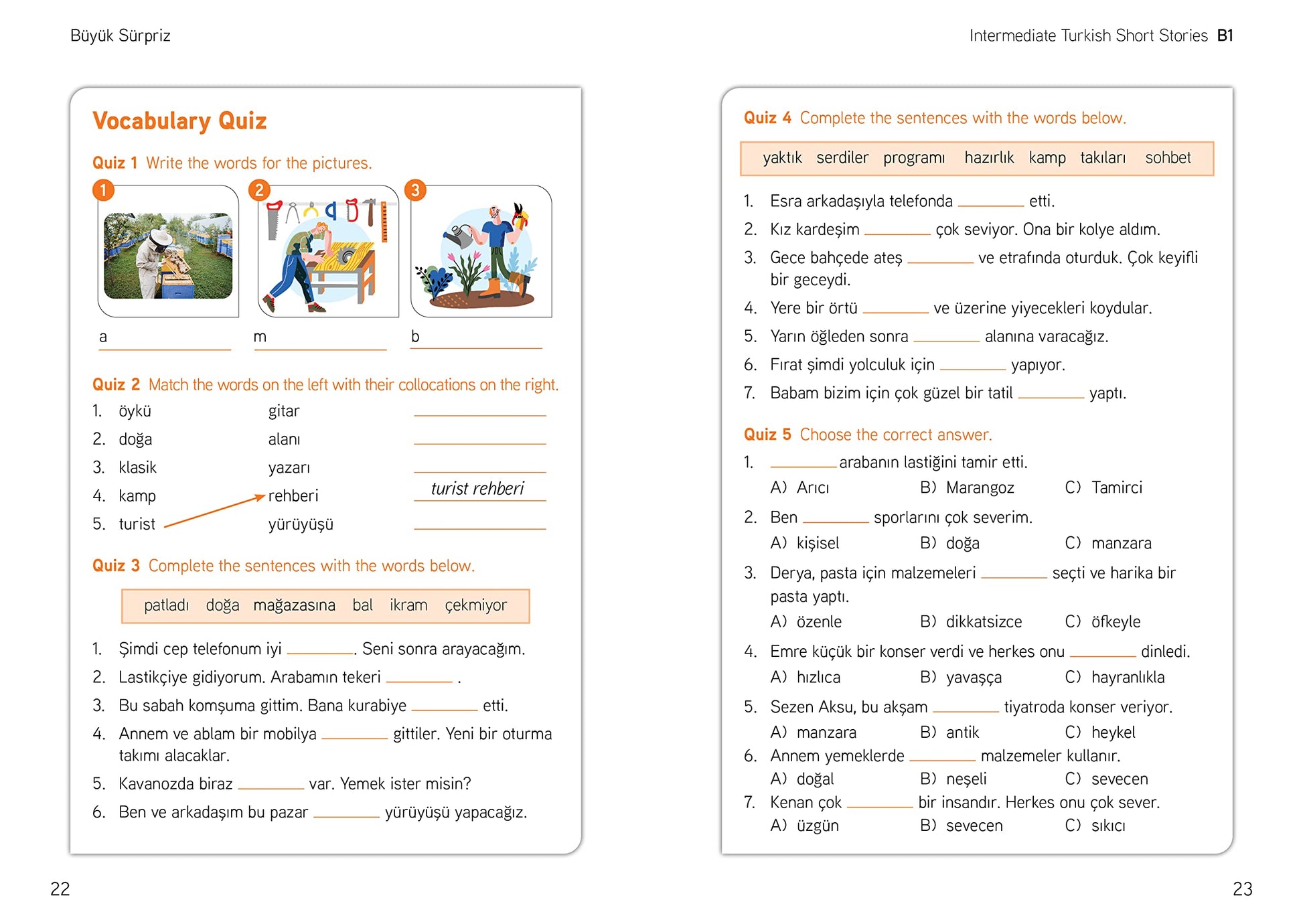 Intermediate Turkish Short Stories - Based on a comprehensive grammar and vocabulary framework (CEFR B1) - with quizzes , full answer key and online audio: 3 (Foxton's Turkish Graded Readers)