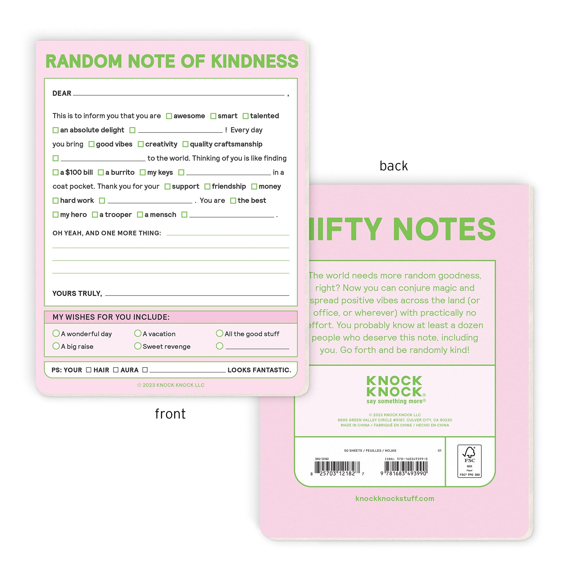 Knock Knock Random Note of Kindness Nifty Note (Knock Knock Nifty Notes)