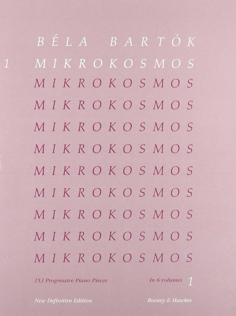 Mikrokosmos Volume 1 (Pink): Piano Solo - Piano Lessons Classic - Pink Piano Book with Music Theory and Exercises - Piano Sheet Music Book in English, French, German, and Hungarian