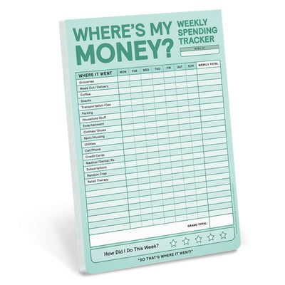 Knock Knock Weekly Money Tracker Pad, Weekly Spending Tracker Budget Pad (Knock Knock Pads)