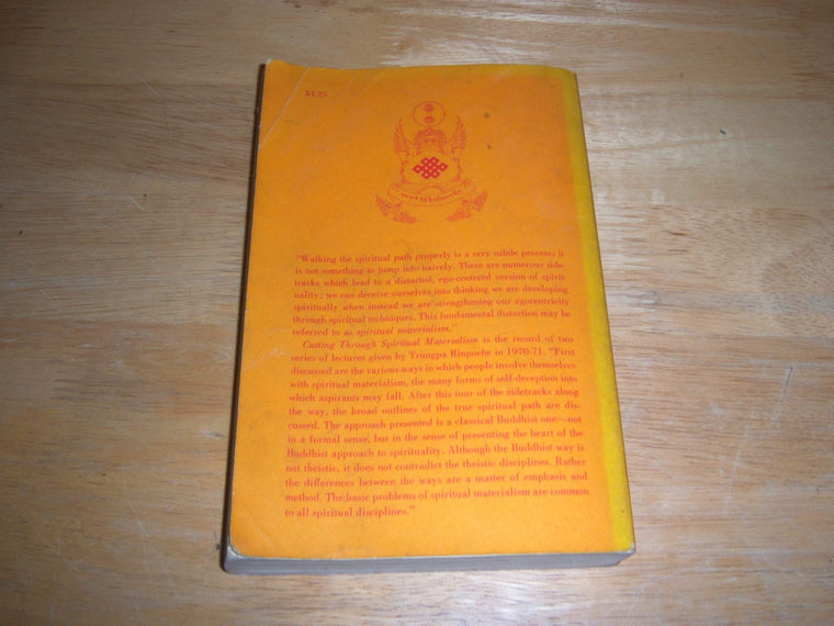 Cutting Through Spiritual Materialism — back cover