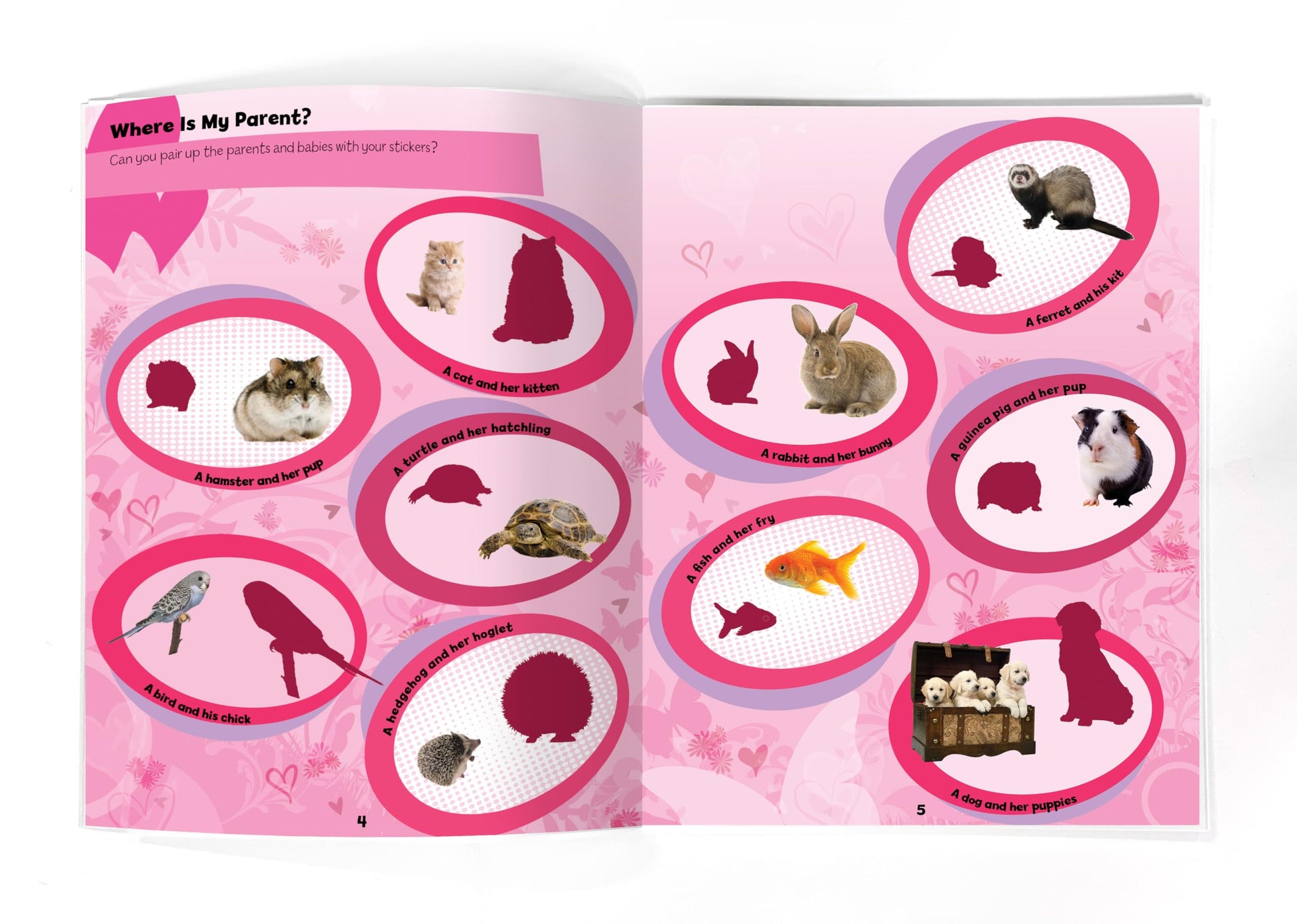 Phidal Baby Animals Sticker Book Treasury - Activity Books for kids, 350 reusable stickers, 96 pages of fun