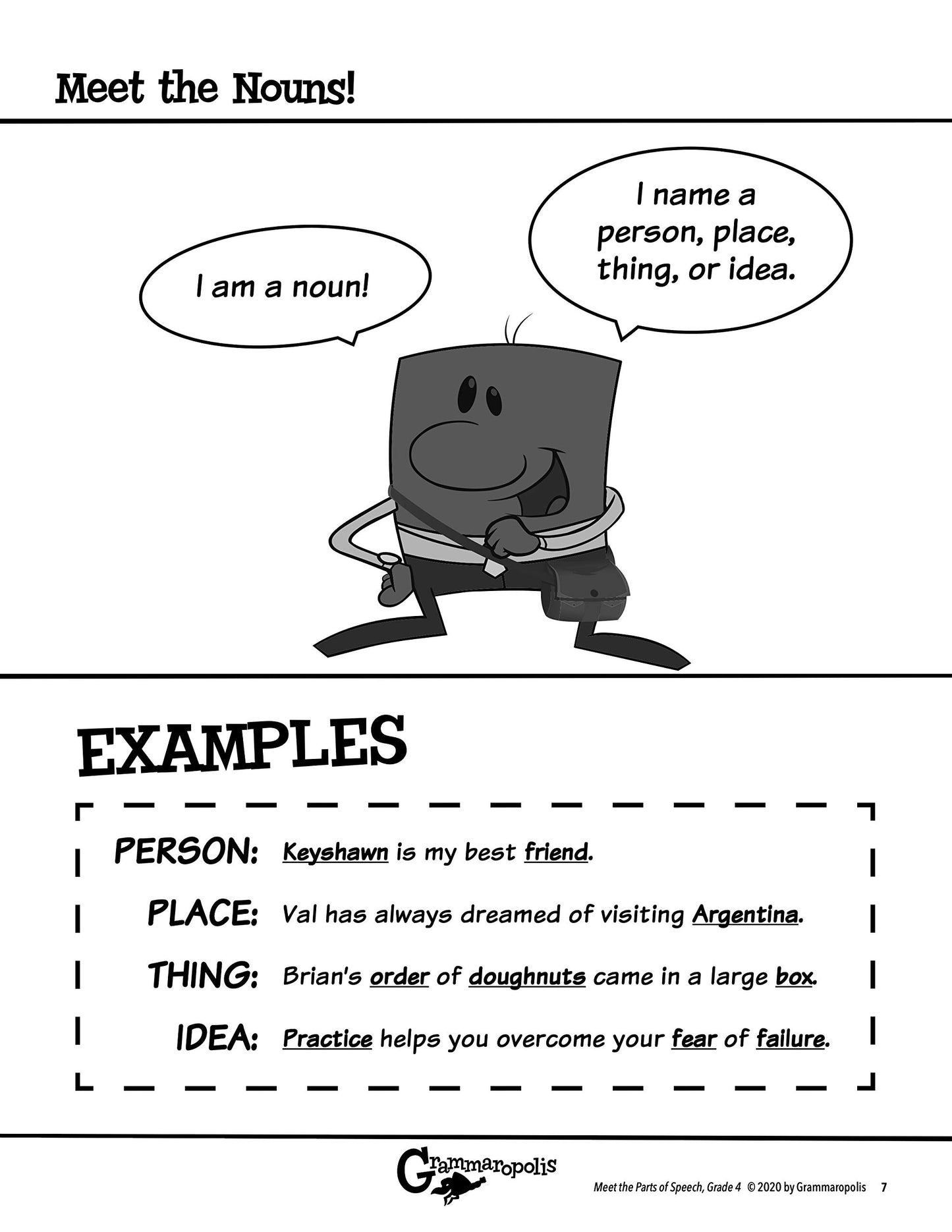 The Parts of Speech Workbook, Grade 4 (Grammaropolis Grammar Workbooks)