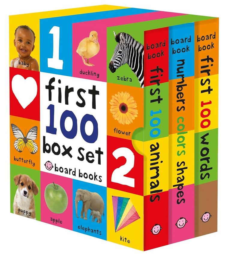 First 100 Board Book Box Set (3 Books): Words, Numbers