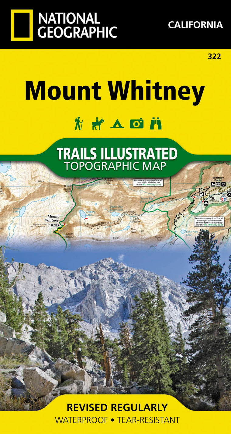Mount Whitney Map (National Geographic Trails Illustrated Map, 322)