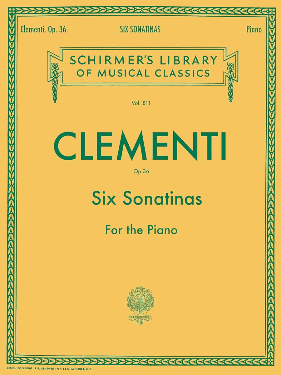 Clementi: Six Sonatinas for Piano Op. 36  Sheet Music Book for Late Intermediate Students  Classical Sonatina Collection for Lessons, Recital Preparation, Technique Development, and Home Practice