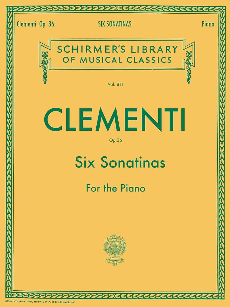 Clementi: Six Sonatinas for Piano Op. 36  Sheet Music Book for Late Intermediate Students  Classical Sonatina Collection for Lessons, Recital Preparation, Technique Development, and Home Practice