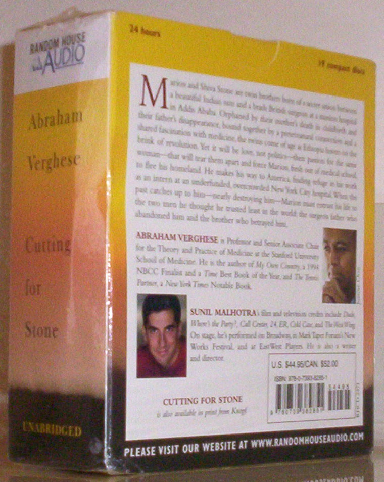 Cutting for Stone: A Novel — back cover