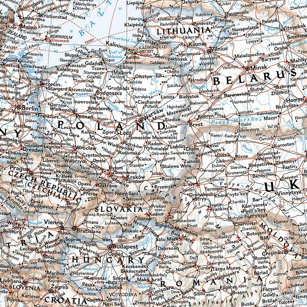 National Geographic: Europe Classic Enlarged Wall Map (46 x 35.75 inches) (National Geographic Reference Map)