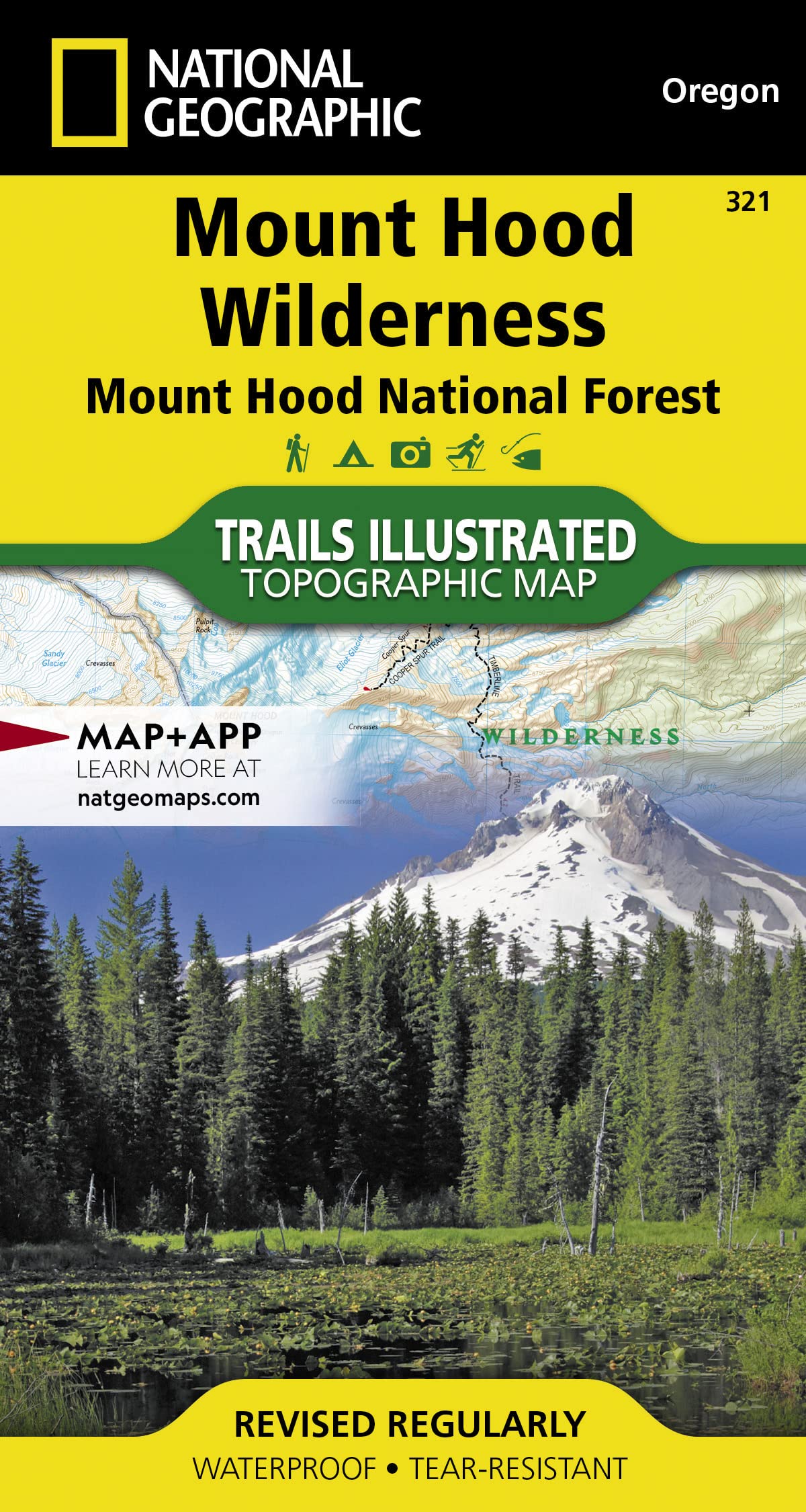 Mount Hood Wilderness Map [Mount Hood National Forest] (National Geographic Trails Illustrated Map, 321)