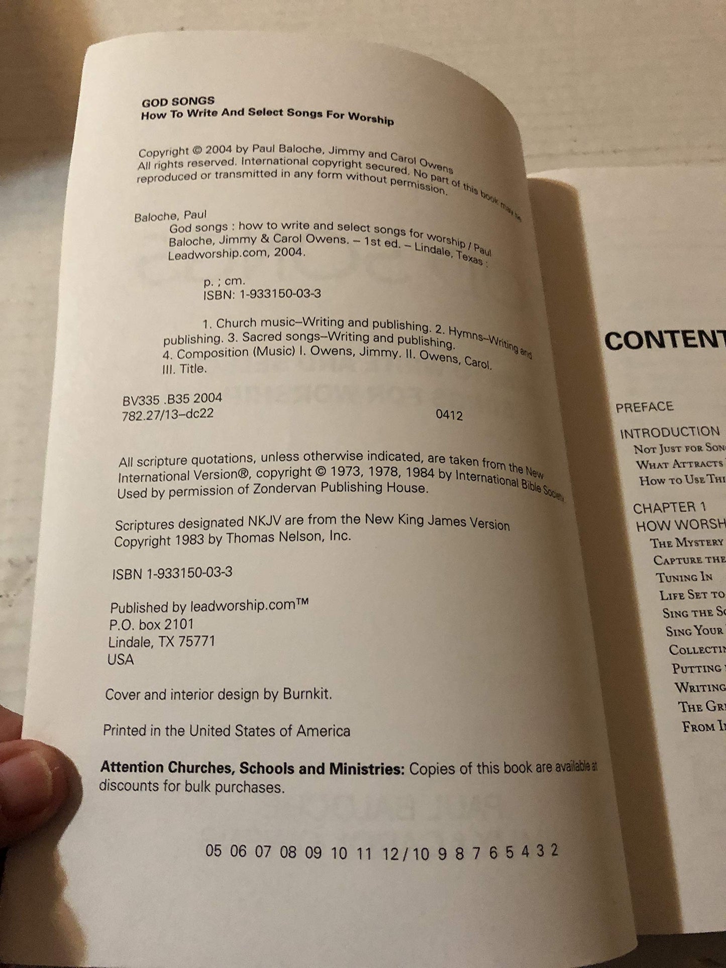 God Songs: How to Write and Select Songs for Worship by Balo