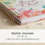 Christian Art Gifts Journal w/Scripture for Women All Things Through Christ Philippians 4:13 Bible Verse Bright Watercolor Floral 192 Ruled Pages, Large Hardcover Notebook, Wire Bound