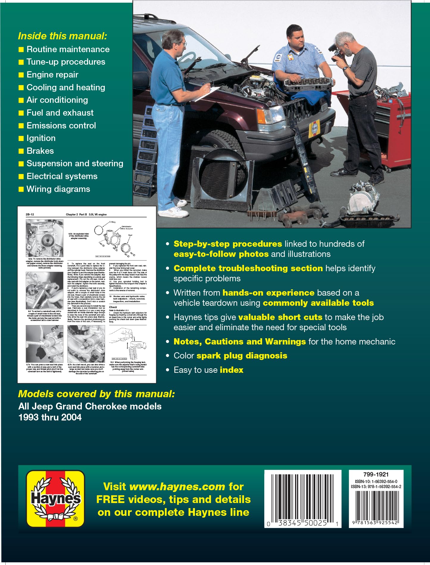 Haynes Manuals N. America, Inc. Jeep Grand Cherokee 1993-2004